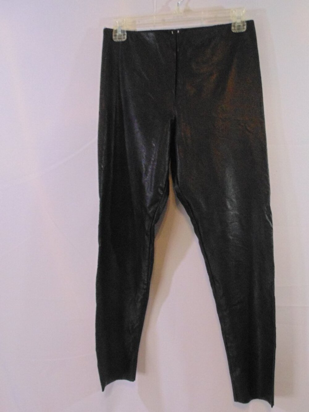Lulus Womens Size Small Faux Leather Leggings Black High Rise Stretch